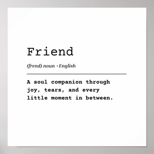 Vriend – een zielsgezel poster (Voorkant)