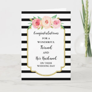 Vriend en Haar Man Trouwdag Gefeliciteerd Kaart