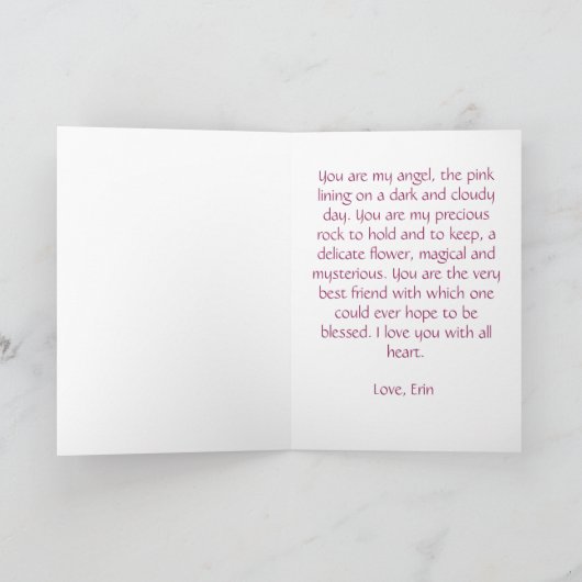 Vriend - Engel Wenskaart Kaart (Binnen)