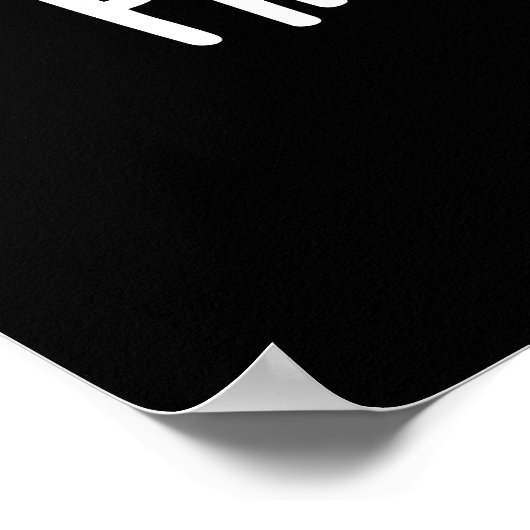 Vriend Fries Grappig BFF Pun Donker BG Poster (Hoek)