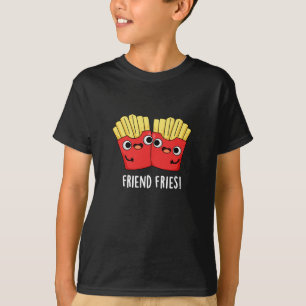 Vriend Fries Grappig BFF Pun Donker BG T-shirt