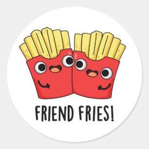 Vriend Fries Grappig BFF Pun Ronde Sticker