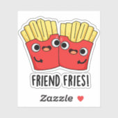 Vriend Fries Grappig BFF Pun Sticker (Vel)