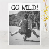 VRIEND FUNNY BIRTHDAY WENSKAARTEN HAAR KAART (Gele Bloem)