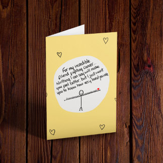 Vriend gaat door kanker  kaart