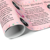 Vriend gedicht - 50e verjaardag cadeaupapier (Rol Hoek)