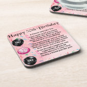 Vriend gedicht - 50e verjaardag drankjes onderzetter (Linkerzijde)