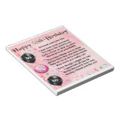 Vriend gedicht - 50e verjaardag notitieblok (Schuin)