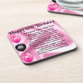 Vriend gedicht - 60e verjaardag bier onderzetter (Linkerzijde)