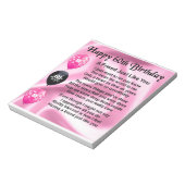 Vriend gedicht - 60e verjaardag notitieblok (Linkerzijde)