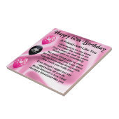 Vriend gedicht - 60e verjaardag tegeltje (Zijkant)