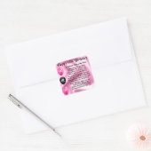 Vriend gedicht - 60e verjaardag vierkante sticker (Envelop)