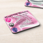 Vriend gedicht - 70e verjaardag bier onderzetter (Linkerzijde)