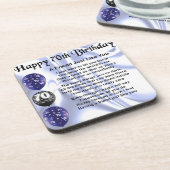 Vriend gedicht - 70e verjaardag drankjes onderzetter (Linkerzijde)