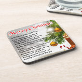 Vriend gedicht - kerstontwerp bier onderzetter (Linkerzijde)