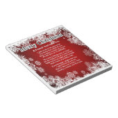 Vriend gedicht - kerstontwerp notitieblok (Schuin)