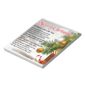 Vriend gedicht - kerstontwerp notitieblok (Linkerzijde)