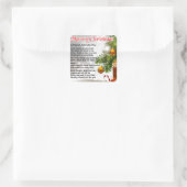 Vriend gedicht - kerstontwerp vierkante sticker (Tas)
