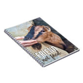Vriend geen voedselvegan stop dierenmishandeling w notitieboek (Rechterzijde)