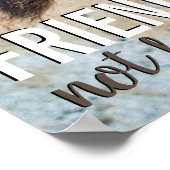 Vriend geen voedselvegan stop dierenmishandeling w poster (Hoek)