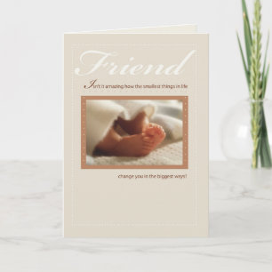 Vriend gefeliciteerd Nieuwe babyvoeding Kaart