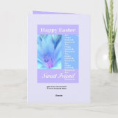 VRIEND - Gelukkige Pasen met Lelie Feestdagen Kaart (Achterkant)