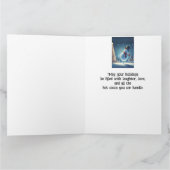 Vriend Gelukkige Sneeuwman Hete Chocolade Kerstmis Kaart (Binnen)