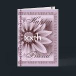 VRIEND Gelukkige zesde Aangepaste Verjaardag LAVEN Kaart<br><div class="desc">Deze kaart met zijn zachte pastelbloem en kant is een zoete manier om je zus een gelukkige verjaardag te wensen! Je kunt haar naam en haar leeftijd toevoegen om er een unieke kaart van te maken... Special! Om meer van mijn verjaardagskaarten te zien, zet je in het zoekvak van Zazzle:...</div>