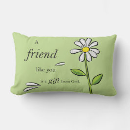 Vriend Geschenk van God, Madeliefje op groen, Reli Kussen