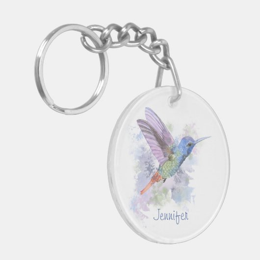 Vriend Gift Art Whimsical Rufous Hummingbird Sleutelhanger (Voorkant Links)