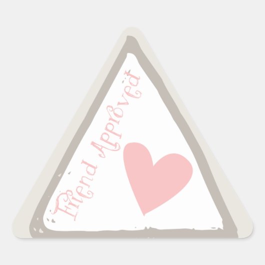 Vriend Goedgekeurd Paspoort Stempel met Hart Sticker (Voorkant)