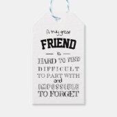 Vriend Hartelijk dank voor uw waardering Cadeauscr Cadeaulabel (Voorkant)