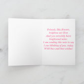 Vriend/het Denken aan u, Siernetel met Roze Kaart (Binnen)