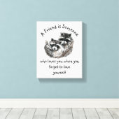 Vriend houdt van je kletsprayen canvas afdruk (Insitu (Houten vloer))