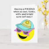 Vriend Humoristische Verjaardag Kaart (Gele Bloem)