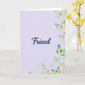 Vriend Indigo Script Card Kaart (Gele Bloem)