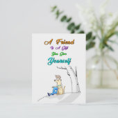 Vriend is een geschenk dat je jezelf geeft Honden  Bedankkaart (Staand voorkant)