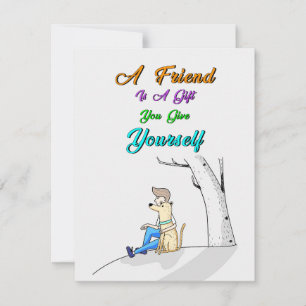 Vriend is een geschenk dat je jezelf geeft Honden  Bedankkaart
