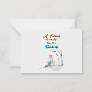 Vriend Is Een Geschenk Dat Je Zelf Geef Honden Vri Notitiekaartje