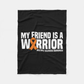 Vriend is een krijger MS Multiple Sclerosis Awaren Fleece Deken (Voorkant)