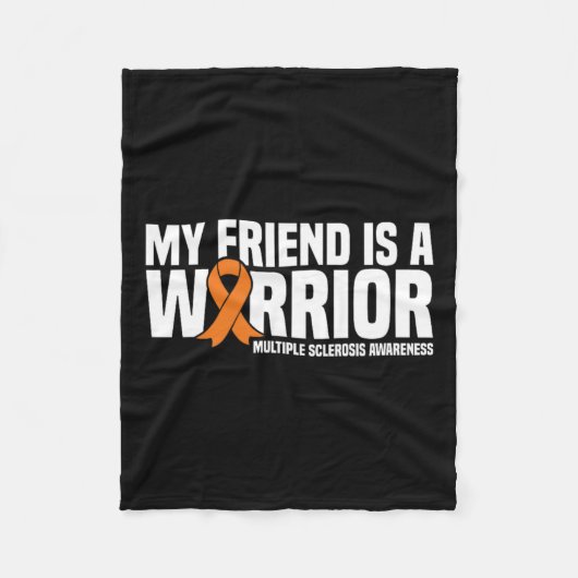 Vriend is een krijger MS Multiple Sclerosis Awaren Fleece Deken (Voorkant)