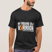 Vriend is een krijger MS Multiple Sclerosis Awaren T-shirt (Voorkant)
