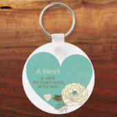 vriend is wat het hart behoefte heeft aan een omsc sleutelhanger (Voorkant)