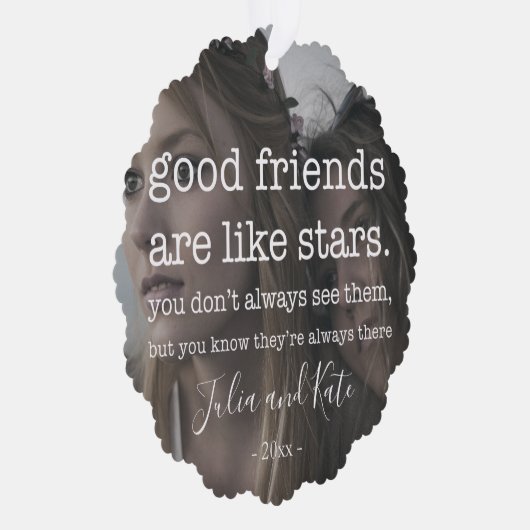 Vriend Kerst cadeau label Ornament Kaart (Rechts)