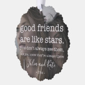 Vriend Kerst cadeau label Ornament Kaart (Links)