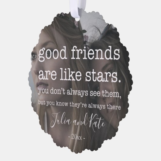 Vriend Kerst cadeau label Ornament Kaart (Links)