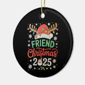 Vriend Kerstmis 2025 Sinterklaas Rendier Kerstlich Keramisch Ornament (Links)