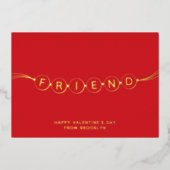 Vriend leuke vriendschapsarmband rode Valentijnsda Folie Feestdagenkaart (Voorkant)