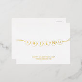 Vriend leuke vriendschapsarmband Valentijnsdag Folie Feestdagen Briefkaart (Voorkant / Achterkant)