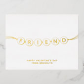 Vriend leuke vriendschapsarmband Valentijnsdag Folie Feestdagen Briefkaart (Voorkant)